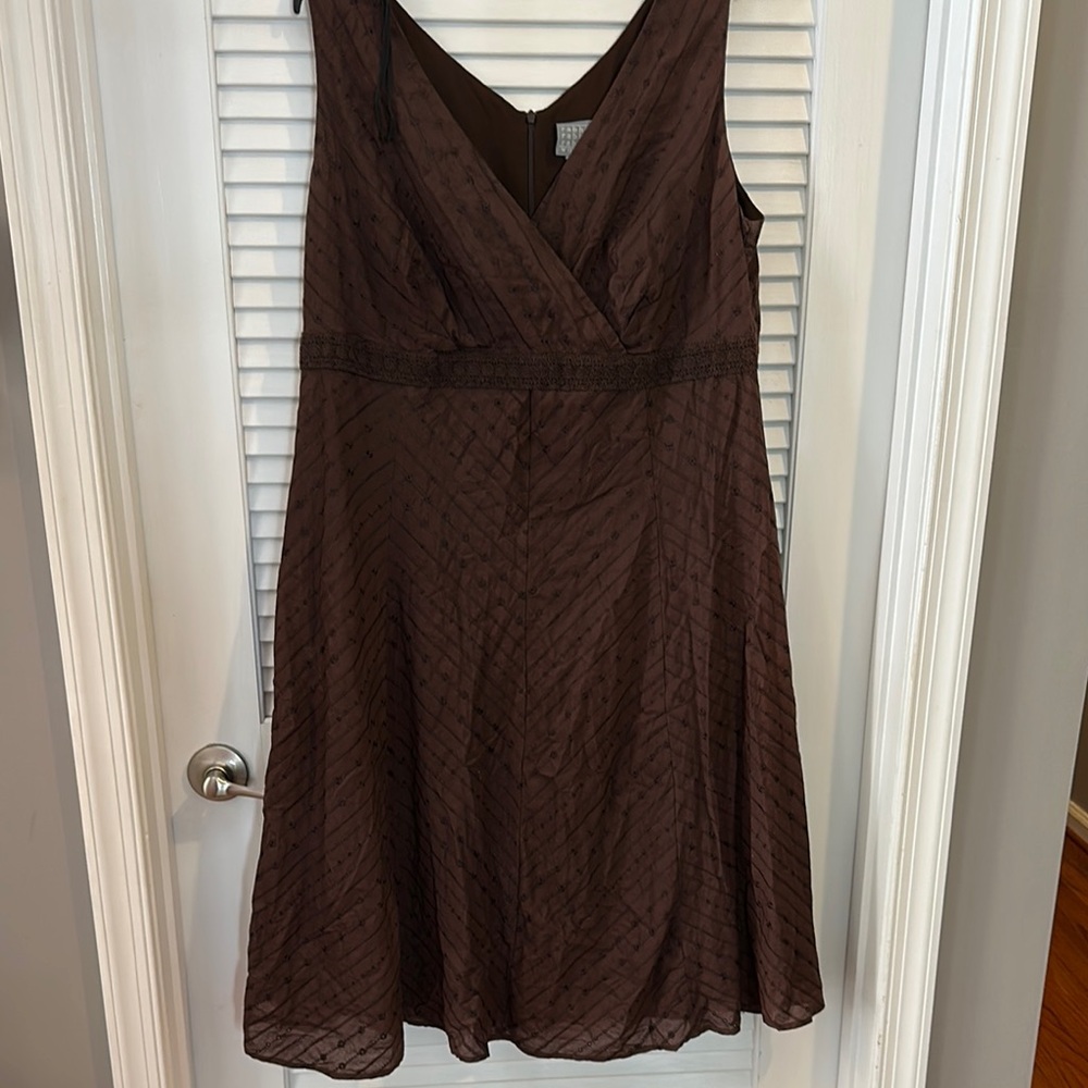 Rabbit Rabbit Rabbit Brown Midi Dress - 16W